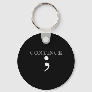 Semicolon Mental Health Awareness Suicide Preventi Keychain