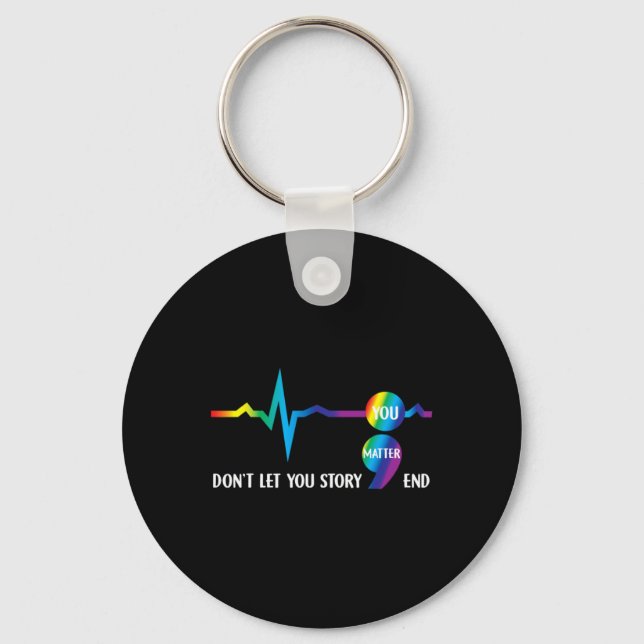 Semicolon Mental Health Awareness Suicide Preventi Keychain (Front)