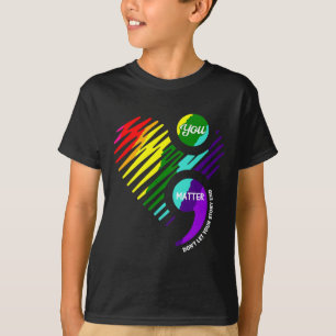 Semicolon Mental Health Awareness   T-Shirt