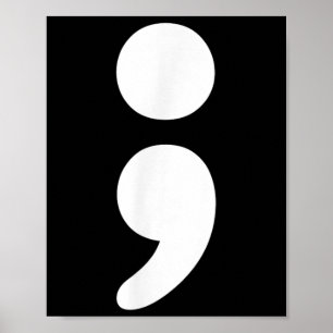 Semicolon Mental Health S Awareness Month Poster