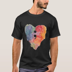 Semicolon Project Mental Health Awareness T Shirt