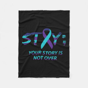 Semicolon Suicide Awareness Mental Health Fleece Blanket