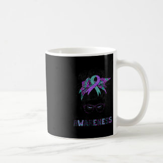 Semicolon Suicide Awareness Messy Hair Bun For Wom Coffee Mug