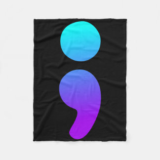 Semicolon Suicide Awareness Semi Colon Suicide Pre Fleece Blanket