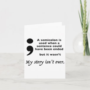 Semicolon Suicide Prevention Awareness 3 Card