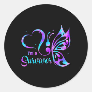 Semicolon Suicide Prevention Awareness - Kids Girl Classic Round Sticker