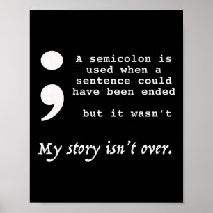 Semicolon Suicide Prevention Awareness Poster