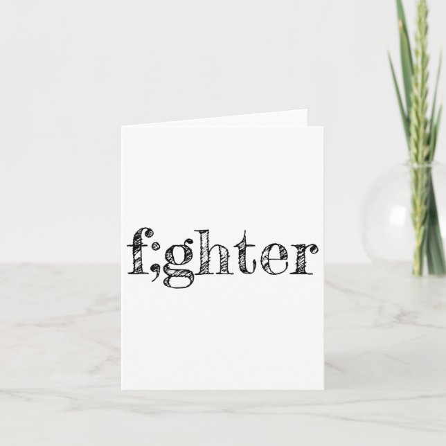 Semicolon Support Depression Awareness  Card (Front)