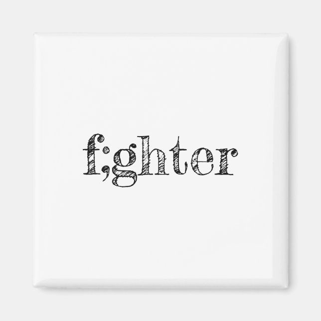Semicolon Support Depression Awareness  Magnet (Front)