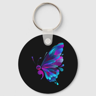 Semicolon Symbol Mental Health Suicide Prevention  Keychain