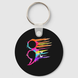 Semicolon Symbol Mental Health Suicide Prevention Keychain