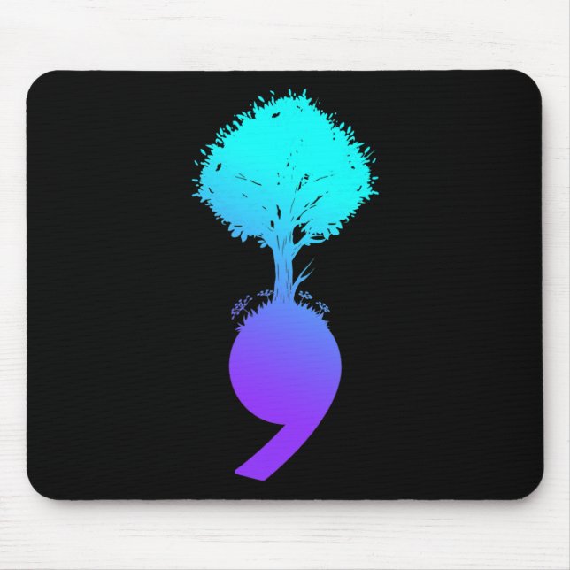 Semicolon Tree Suicide Prevention Awareness  Mouse Pad (Front)