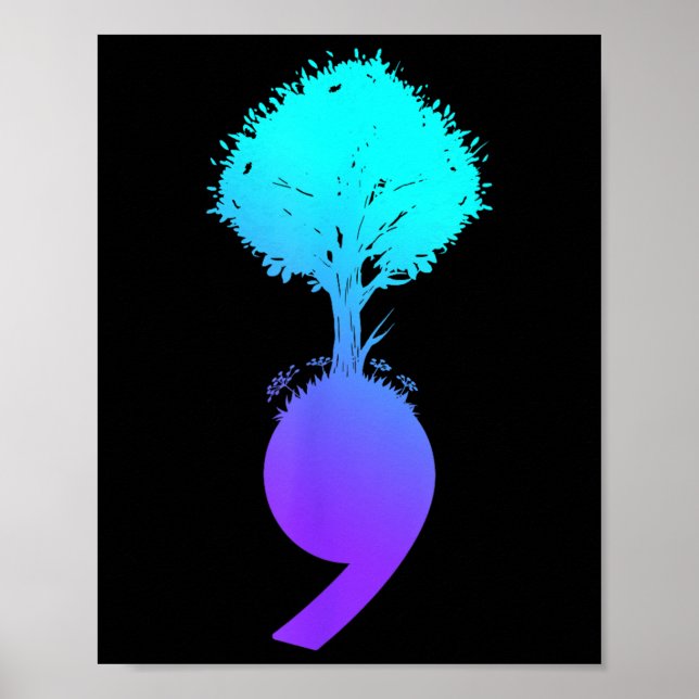 Semicolon Tree Suicide Prevention Awareness  Poster (Front)