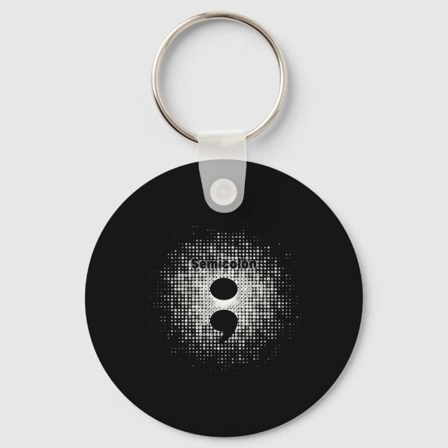 Semicolon - Warrior Spirit Sticker  Keychain (Front)