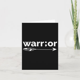 Semicolon Warrior Suicide Prevention Awareness Card