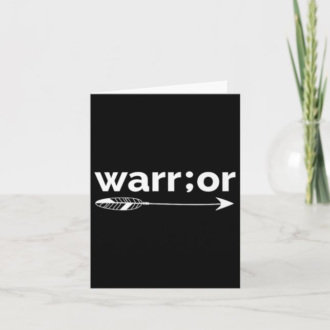 Semicolon Warrior Suicide Prevention Awareness  Card (Front)