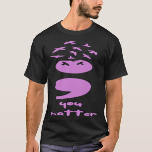 Semicolon You Matter Butterfly Suicide Prevention T-Shirt