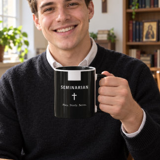 Seminarian Pray Study Serve Catholic Mug