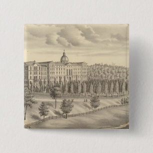 Seminary of St Francis of Sales, Milwaukee Co Wis 2 Inch Square Button