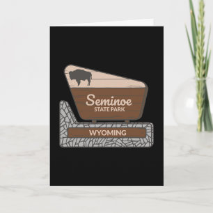 Seminoe State Park Wyoming Welcome Sign Vacation Card