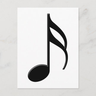Semiquaver - Sixteenth Note Music Symbol Postcard