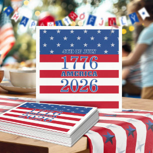 Semiquincentennial America 1776 2026 4th Of July Napkin