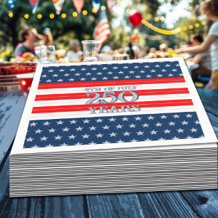 Semiquincentennial Navy Stars & Stripes 250 Years Napkin