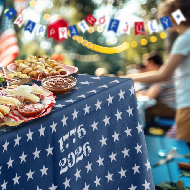 Semiquincentennial Spangled Stars 1776 2026 Tablecloth (Creator Uploaded)