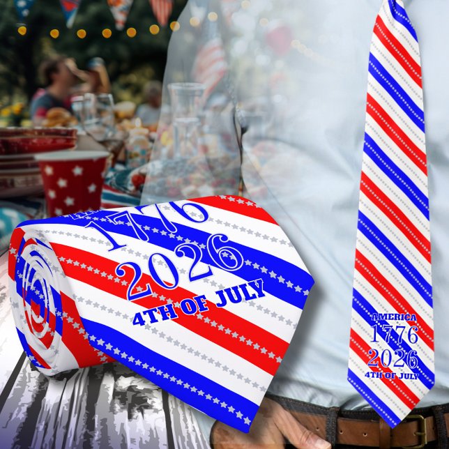 Semiquincentennial Stars & Stripes 1776-2026 Tie (Creator Uploaded)
