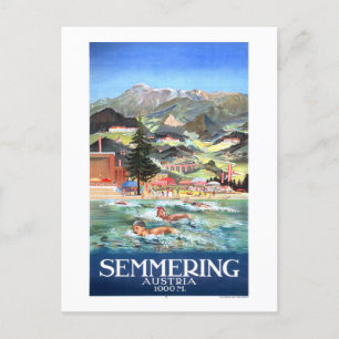 Semmering Austria Vintage Poster 1928 Holiday Postcard