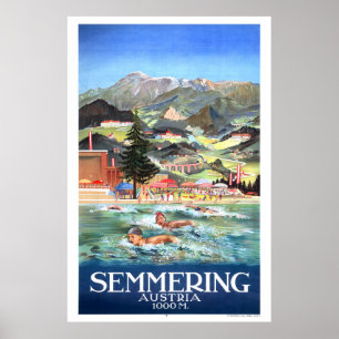 Semmering Autriche Poster vintage 1928