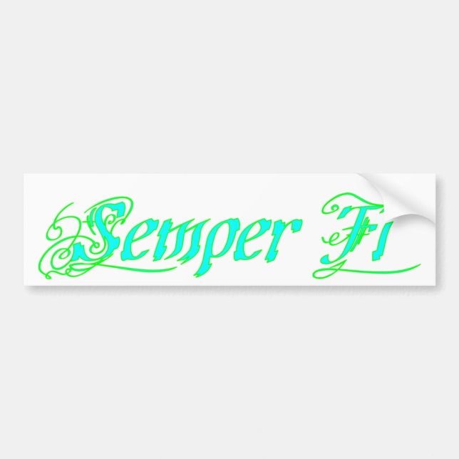 Semper Fi Bumper Sticker (Front)