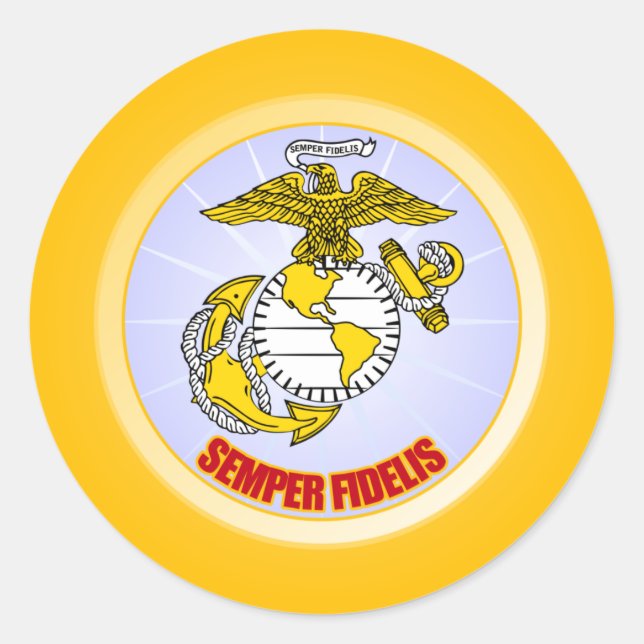Semper Fi [EGA] Classic Round Sticker (Front)