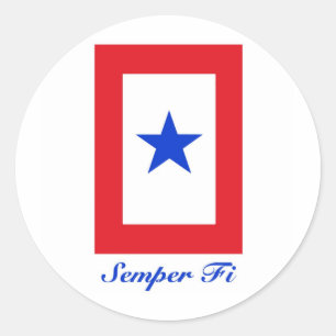 Semper Fi - Family Flag Classic Round Sticker