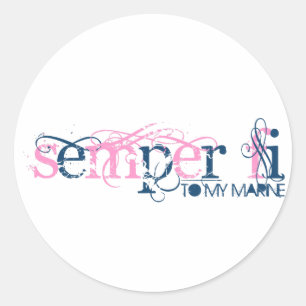 Semper Fi To My Marine Classic Round Sticker
