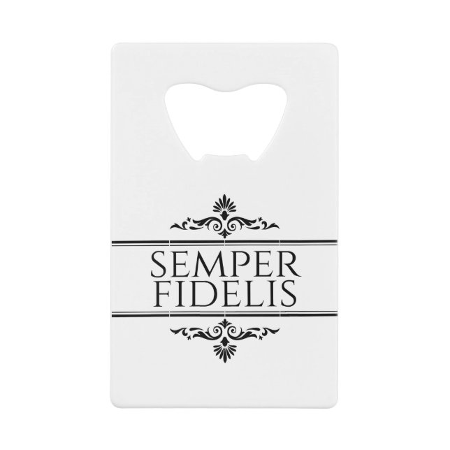 Semper Fidelis Credit Card Bottle Opener (Front)