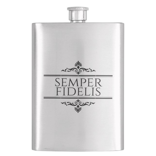 Semper Fidelis Hip Flask (Front)