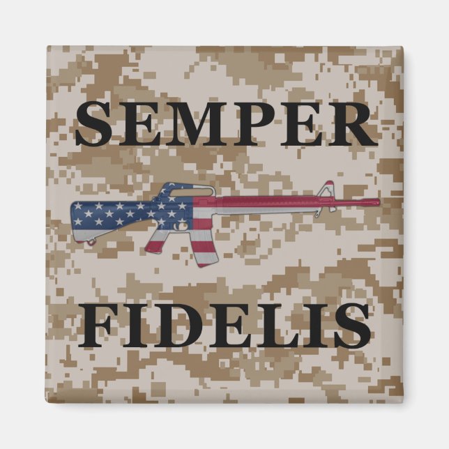 Semper Fidelis M16 Magnet Tan (Devant)