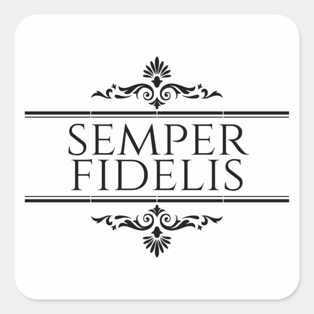 Semper Fidelis Square Sticker (Front)