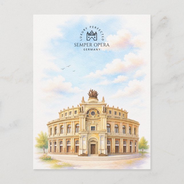 Semper Opera Germany | Famous Iconic Landmark Postcard (Front)