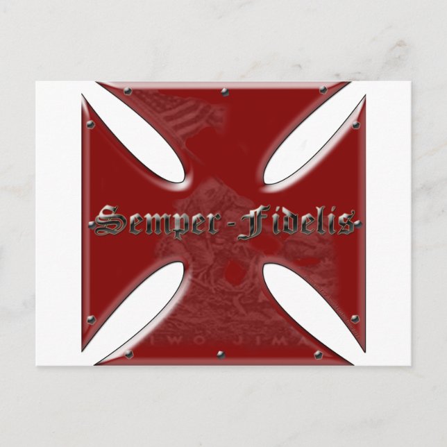 SemperFidelisCross.png Postcard (Front)