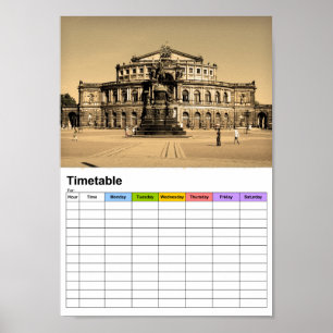 Semperoper in Dresden / Timetable Poster