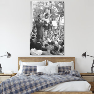 Sen. Robert Kennedy Campaigning for US President   Canvas Print