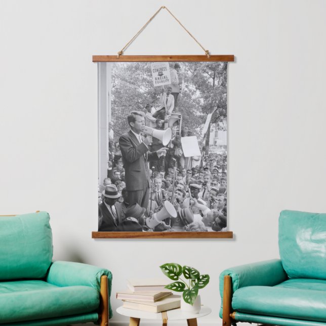 Sen. Robert Kennedy Campaigning for US President   Hanging Tapestry (Living Room)