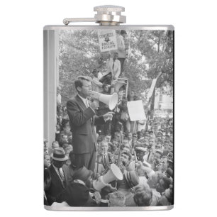 Sen. Robert Kennedy Campaigning for US President Hip Flask