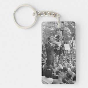 Sen. Robert Kennedy Campaigning for US President   Keychain