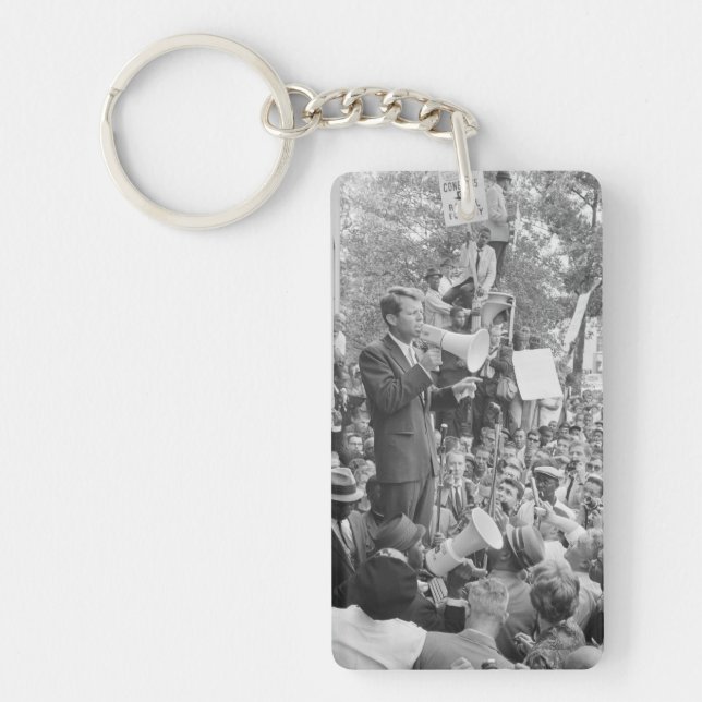Sen. Robert Kennedy Campaigning for US President   Keychain (Front)