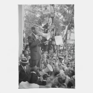 Sen. Robert Kennedy Campaigning for US President   Kitchen Towel