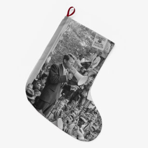 Sen. Robert Kennedy Campaigning for US President   Large Christmas Stocking