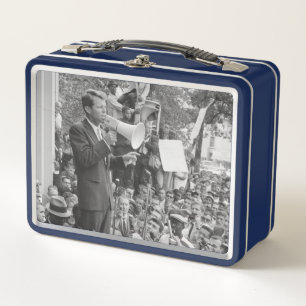 Sen. Robert Kennedy Campaigning for US President   Metal Lunch Box